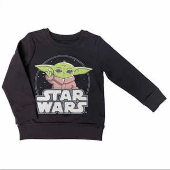 NWT KIDS SIZE (6) STAR WARS BABY YODA SWEATSHIRT SET (2) - Picture 4 of 6